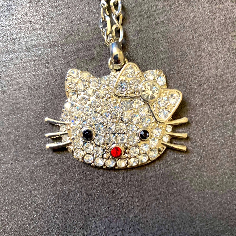 Hello Kitty Rhinestone Necklace (Reserved)